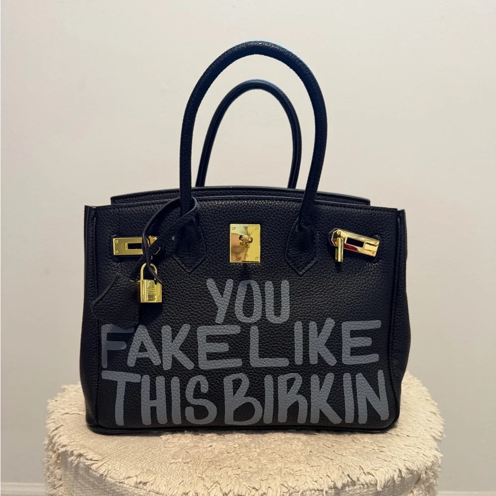 1-1 Saturday House 30CM Black Birkin w/ Gold hardware 'YOU FAKELIKE THIS BIRKIN